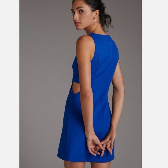 Anthropologie Mare Mare Dress Womens Large Cut Out Shift Cobalt - Picture 3 of 8